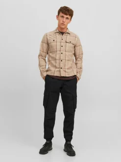 JACK & JONES Black Relaxed Fit Cargo Trousers