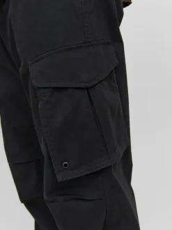 JACK & JONES Black Relaxed Fit Cargo Trousers