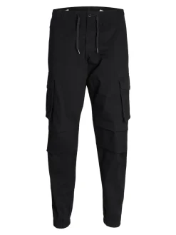 JACK & JONES Black Relaxed Fit Cargo Trousers