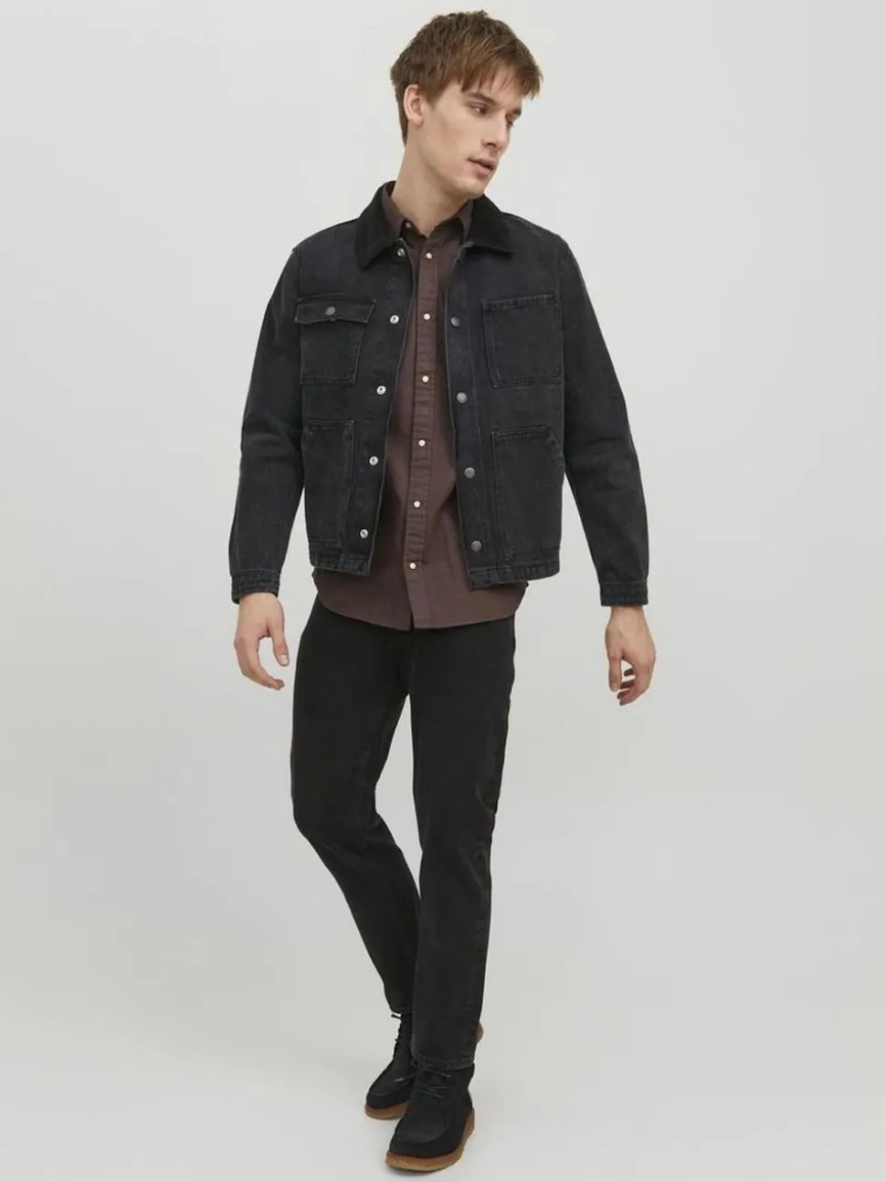 JACK & JONES Black Relaxed Fit Chris Jeans