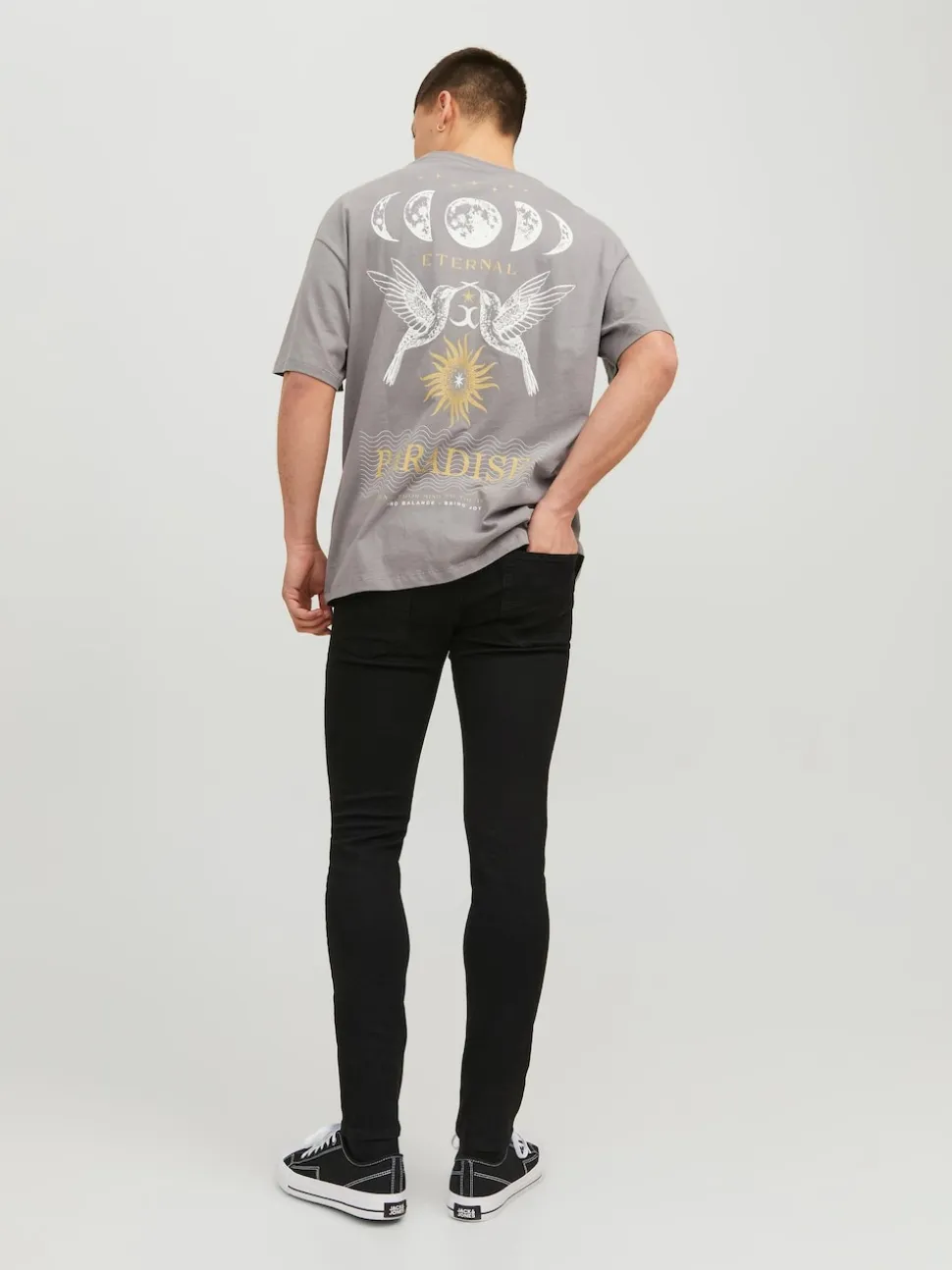 JACK & JONES Black Slim Fit Glenn Jeans