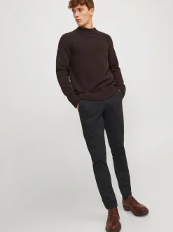 JACK & JONES Black Slim Fit Chino Trousers