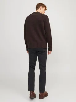 JACK & JONES Black Slim Fit Chino Trousers