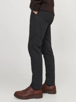 JACK & JONES Black Slim Fit Chino Trousers