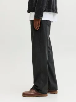 JACK & JONES Black Ted Loose Straight Fit Jeans