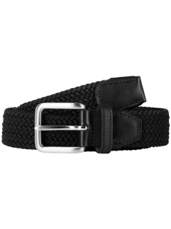 JACK & JONES Black Woven Belt