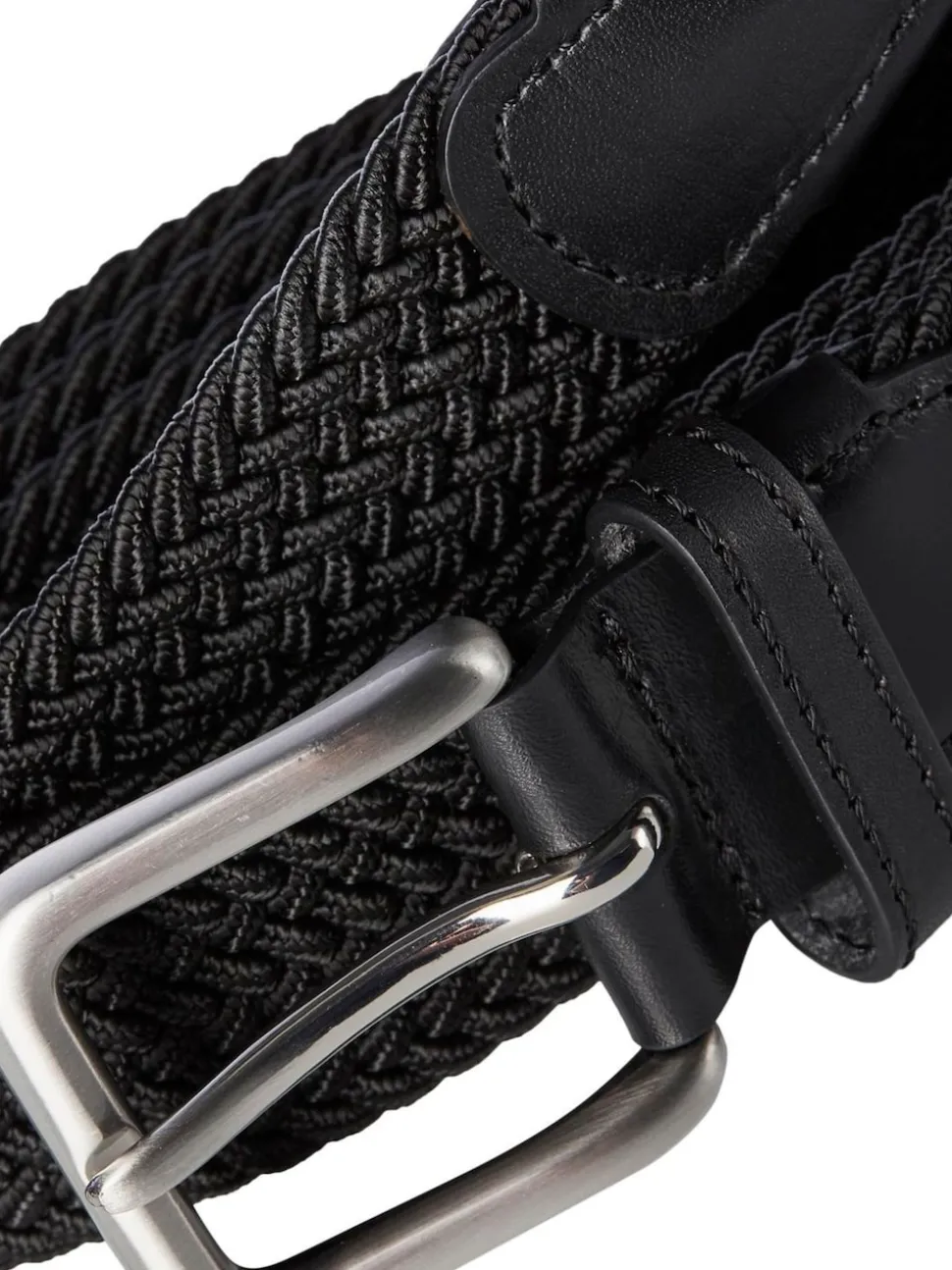 JACK & JONES Black Woven Belt