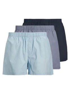 JACK & JONES Blue 100% Cotton Boxers 3 Pack