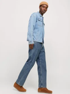 JACK & JONES Blue Alex Baggy Fit Jeans