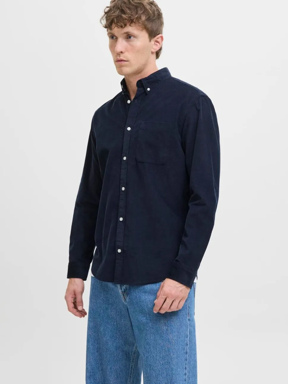 JACK & JONES Blue Cord Shirt