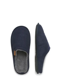 JACK & JONES Blue Corduroy Mule Slippers