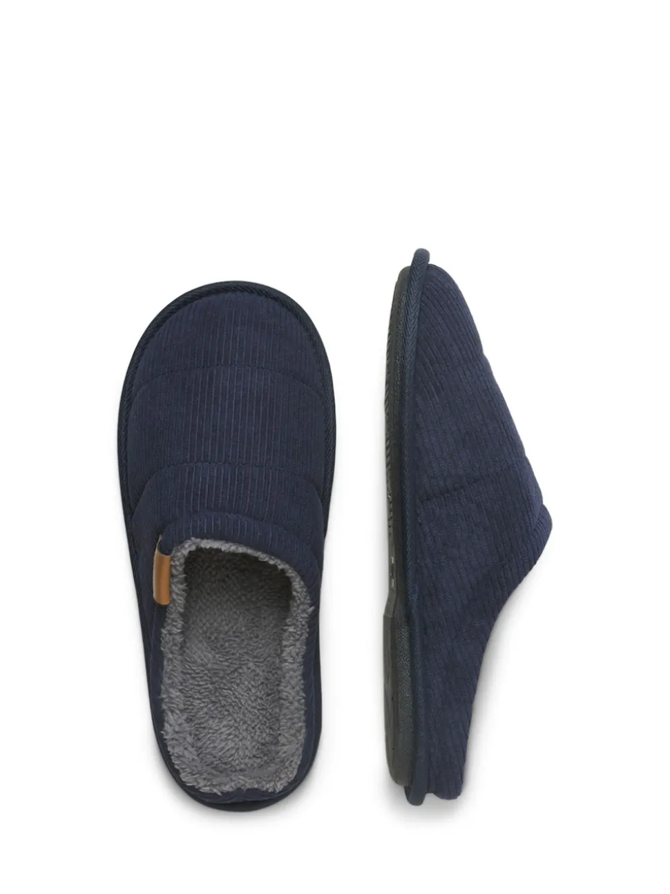JACK & JONES Blue Corduroy Mule Slippers
