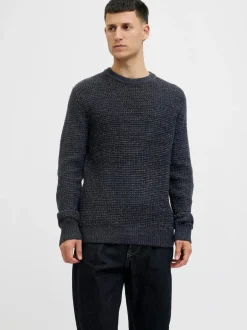JACK & JONES Blue Knit Crew Neck Jumper