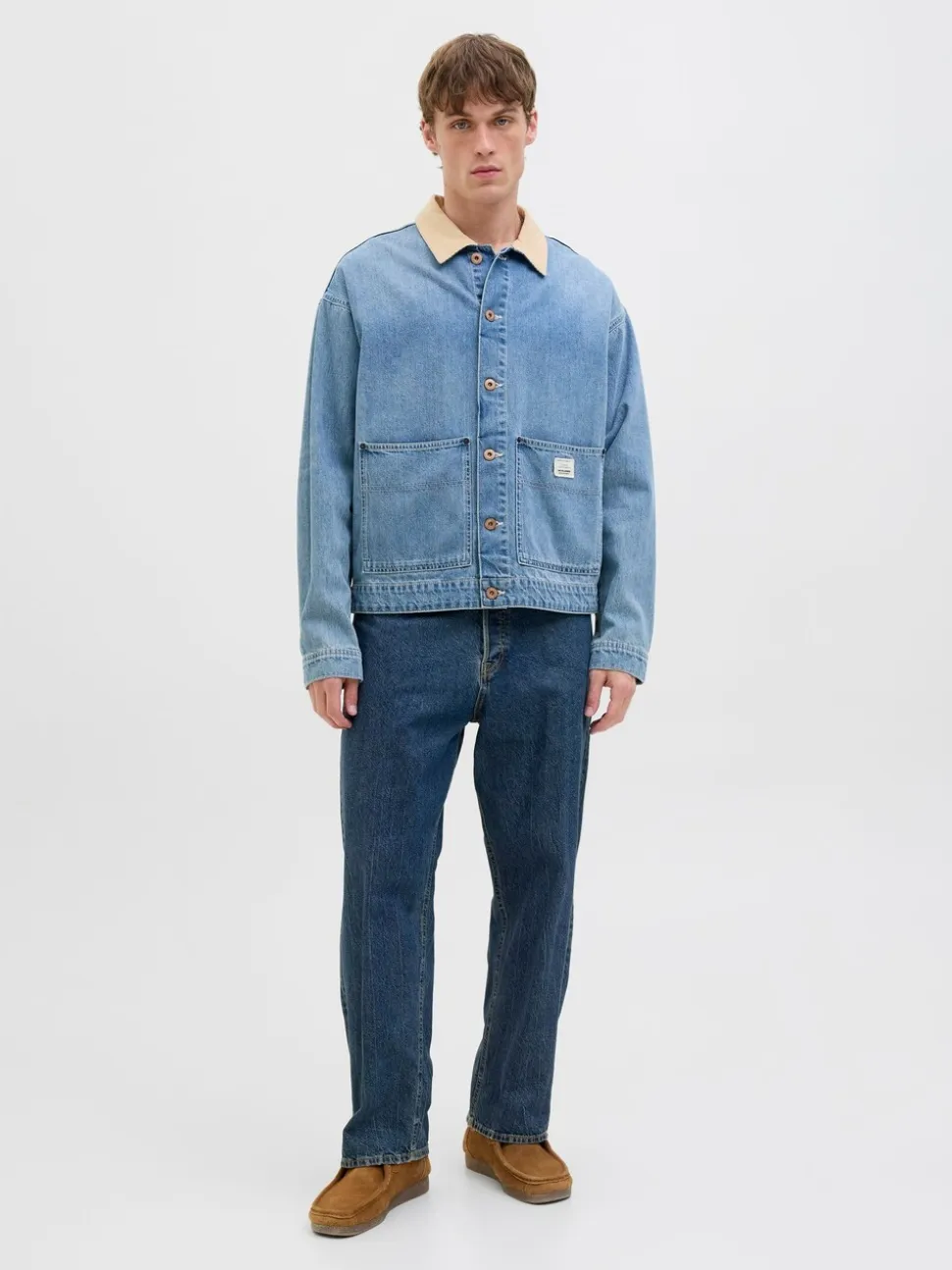 JACK & JONES Blue Loose Fit Eddie Jeans