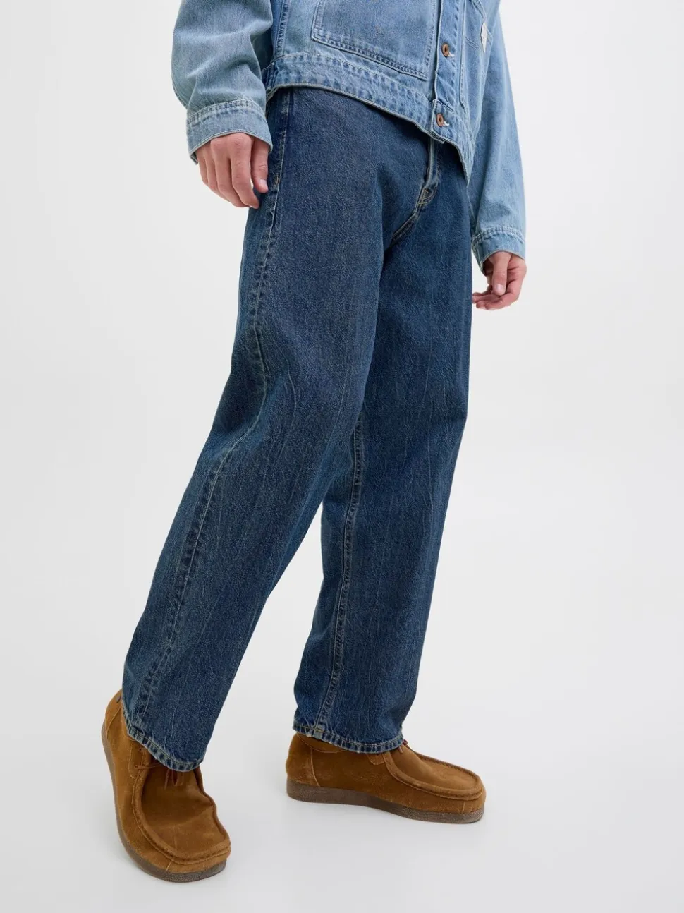 JACK & JONES Blue Loose Fit Eddie Jeans