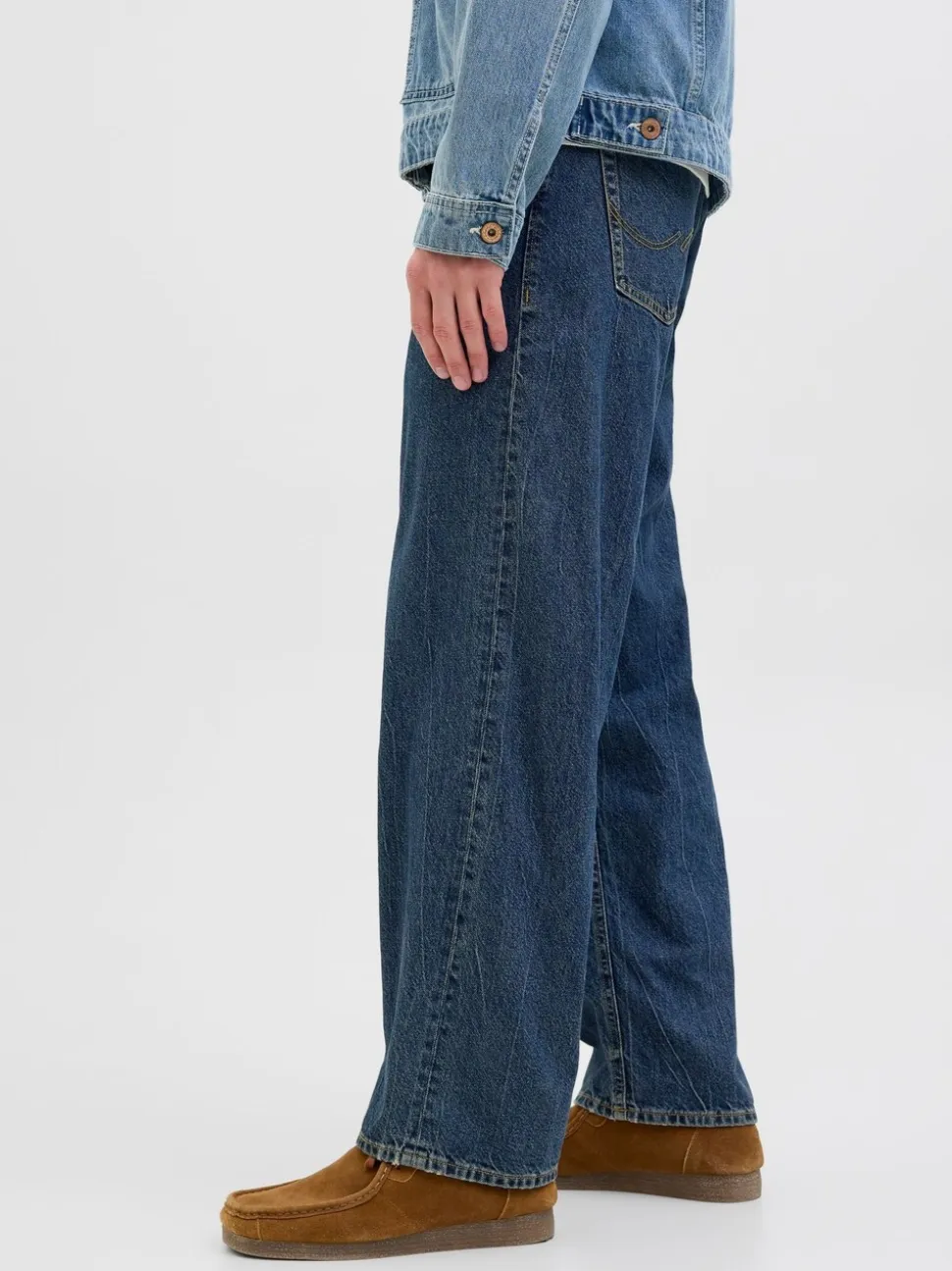 JACK & JONES Blue Loose Fit Eddie Jeans