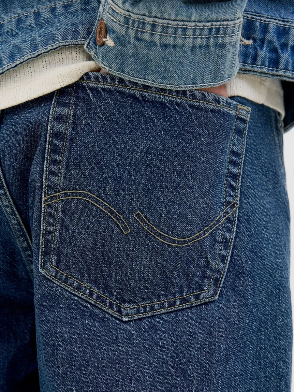 JACK & JONES Blue Loose Fit Eddie Jeans