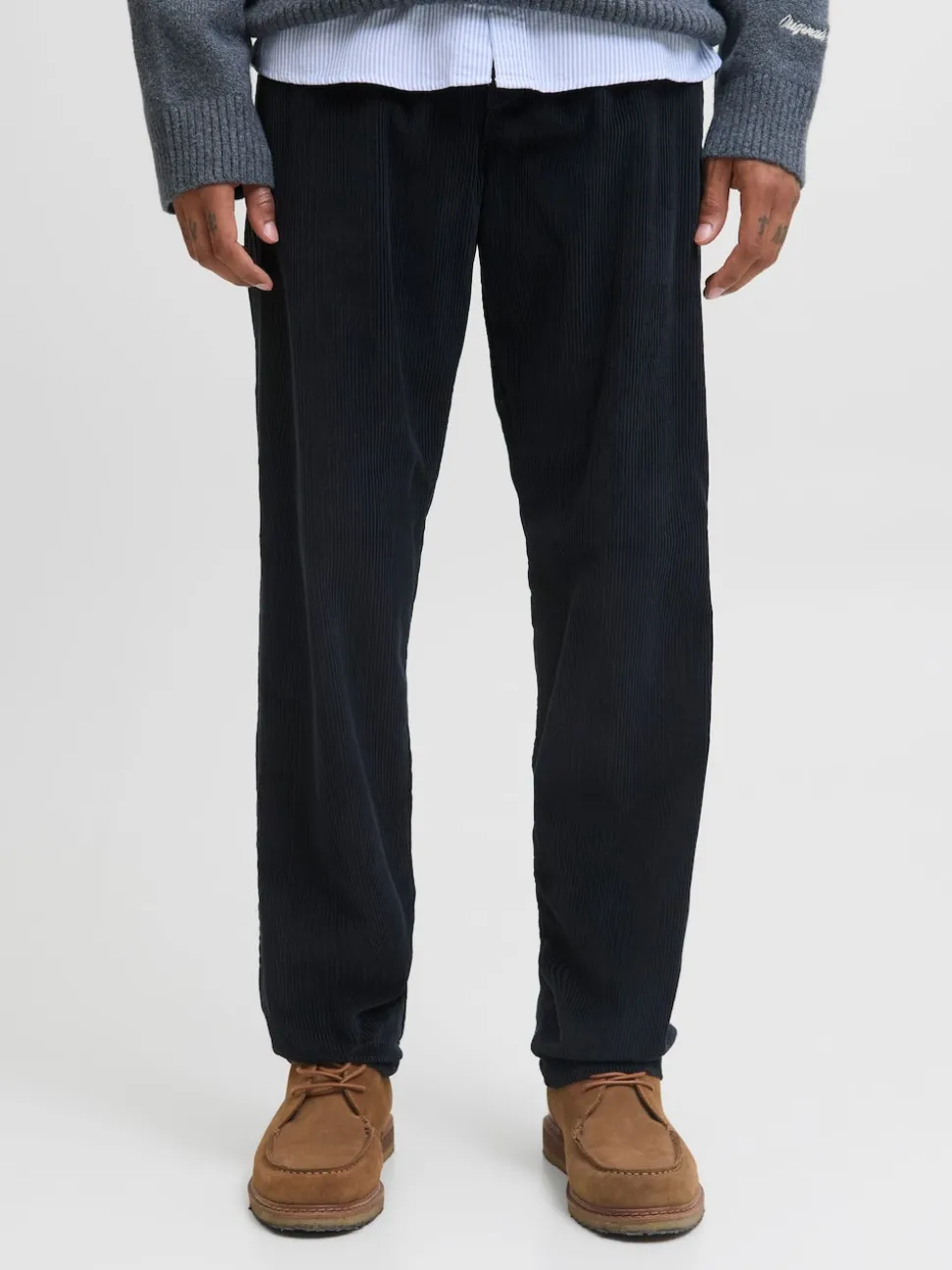 JACK & JONES Blue Relaxed Corduroy Joggers