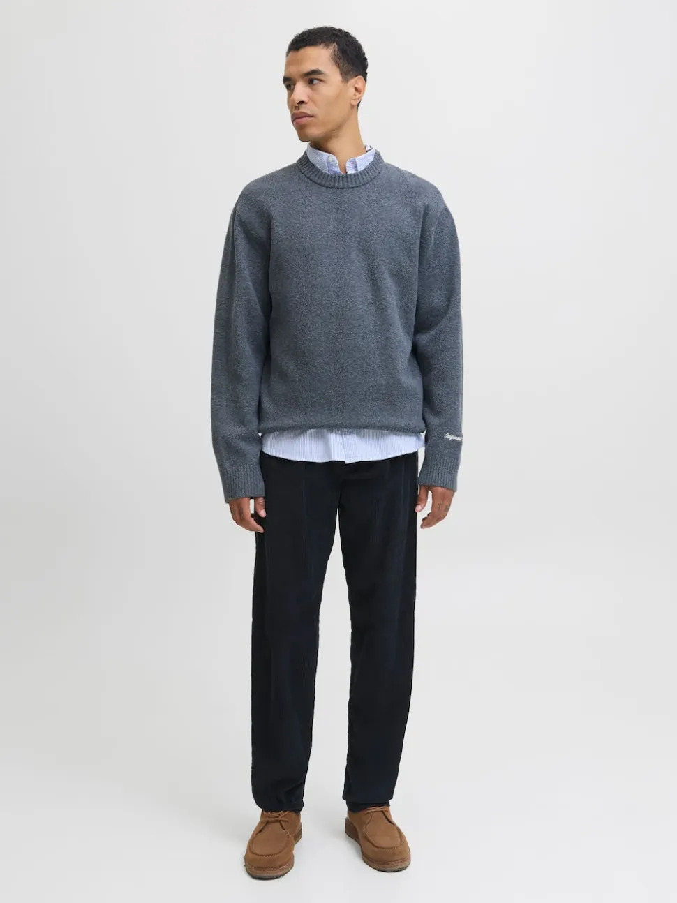 JACK & JONES Blue Relaxed Corduroy Joggers