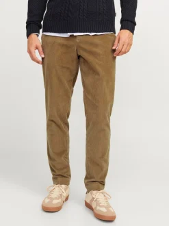 JACK & JONES Brown Corduroy Chino Trousers