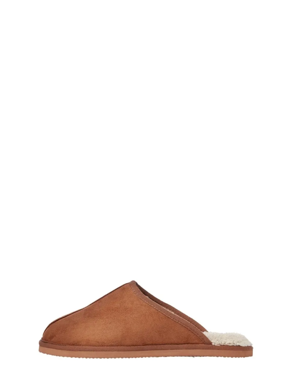 Jack & Jones Brown Fleece Lined Mule Slippers