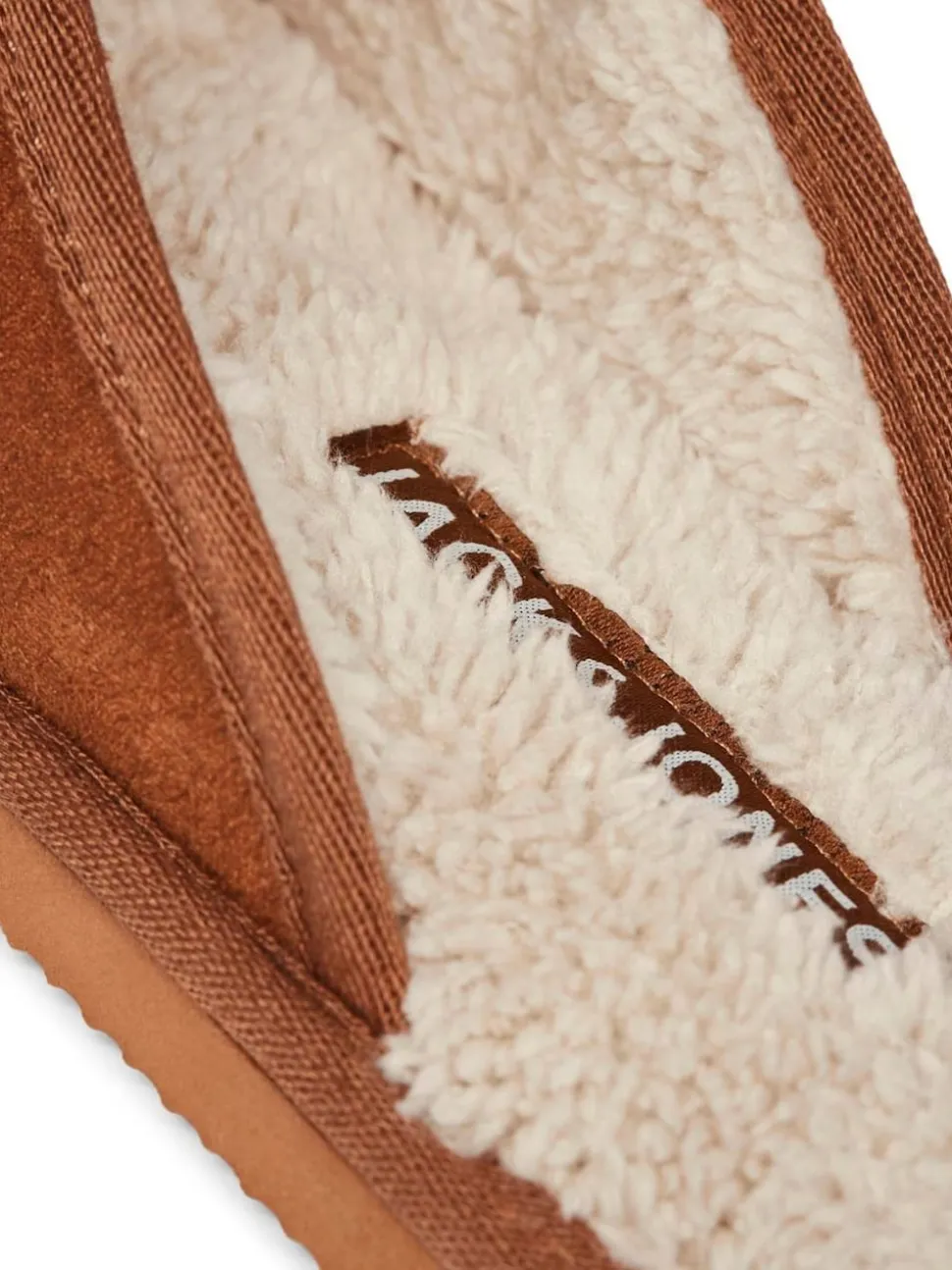 Jack & Jones Brown Fleece Lined Mule Slippers