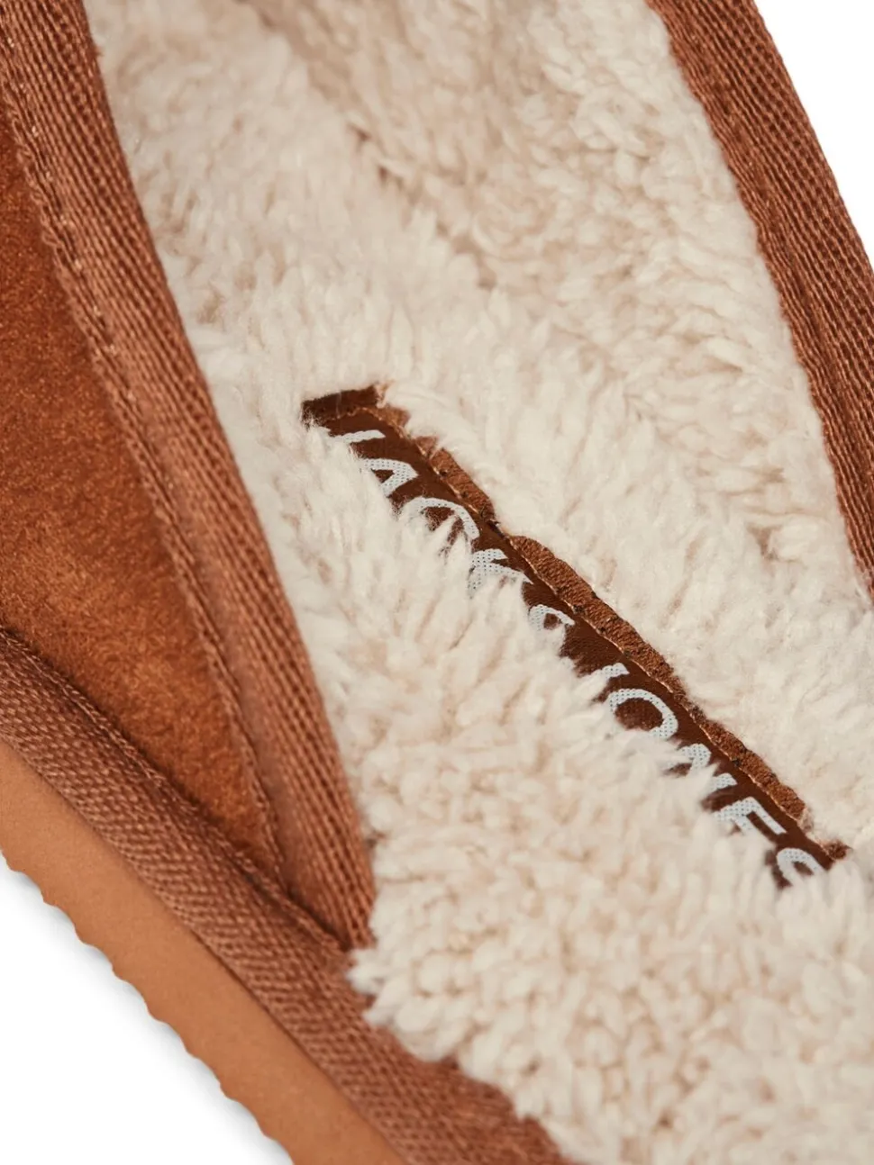 Jack & Jones Brown Fleece Lined Mule Slippers