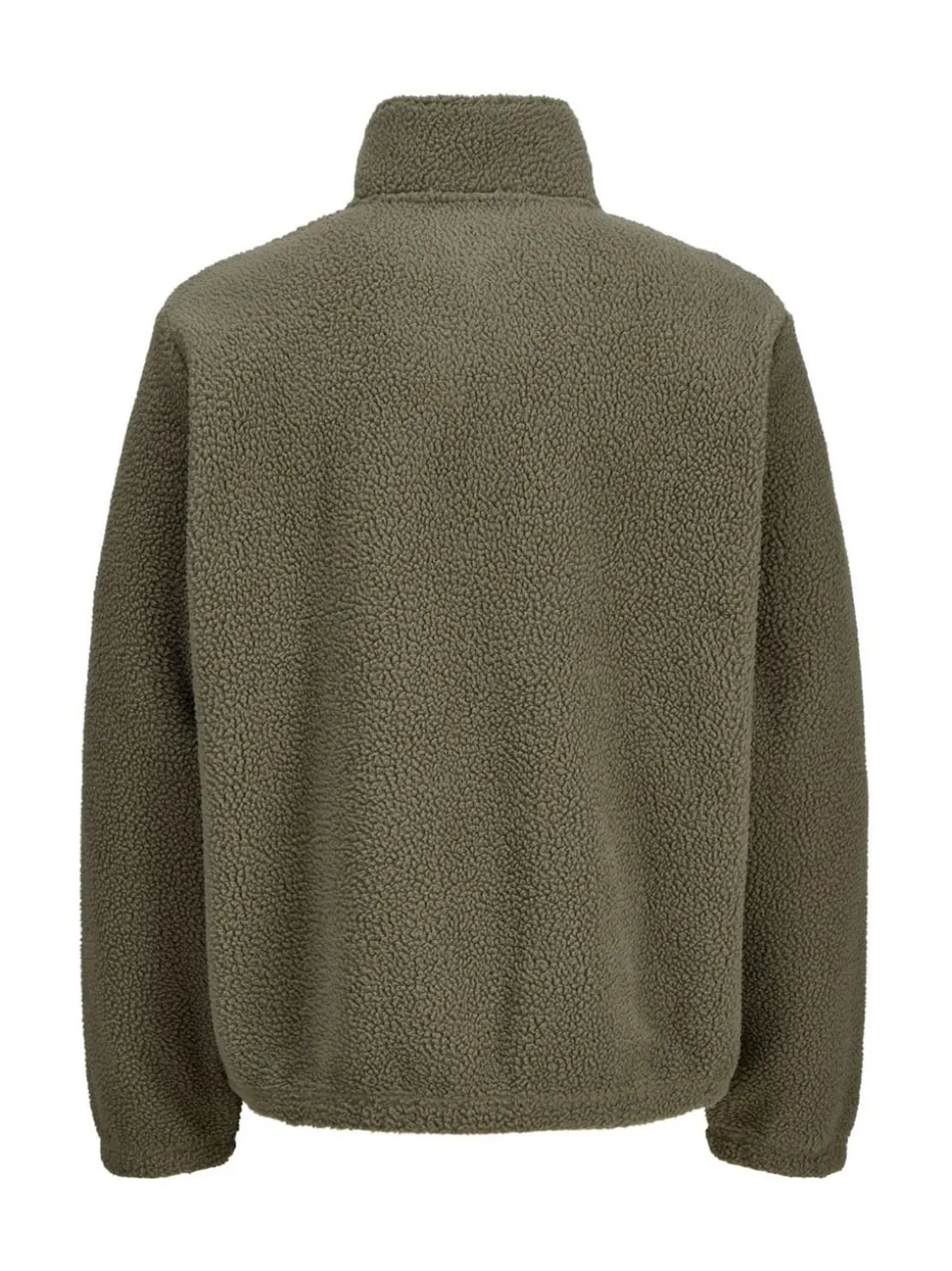 JACK & JONES Brown Half Zip Teddy Fleece