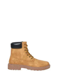 JACK & JONES Brown Lace Up Ankle Boots
