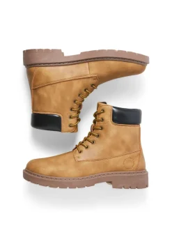 JACK & JONES Brown Lace Up Ankle Boots