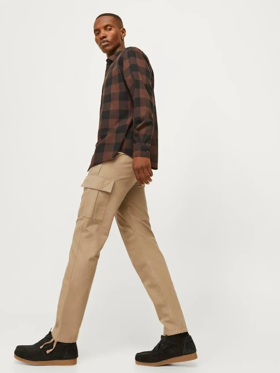JACK & JONES Brown Relaxed Fit Cargo Trousers