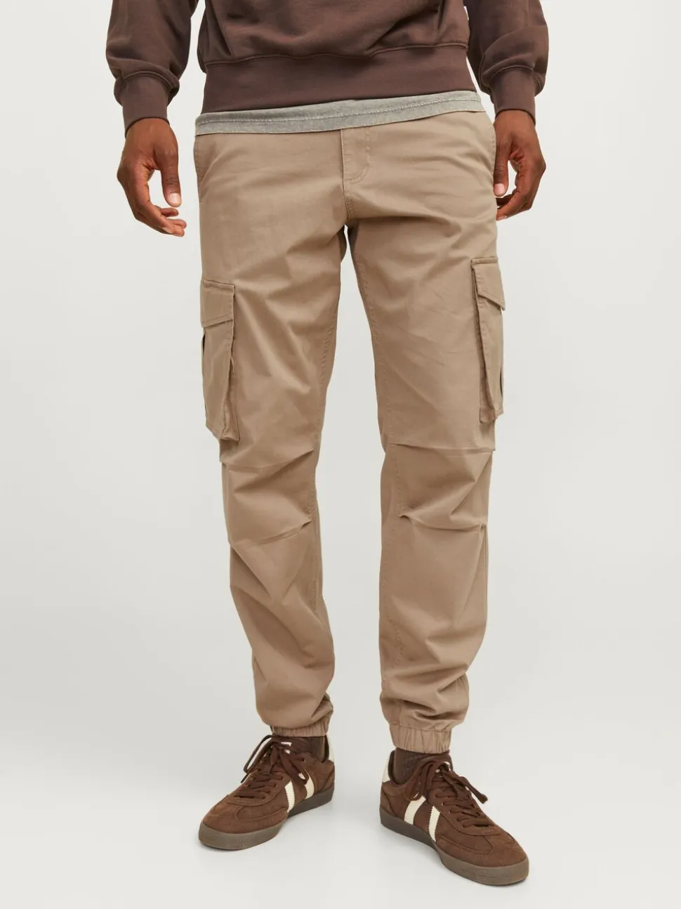 JACK & JONES Brown Relaxed Fit Cargo Trousers