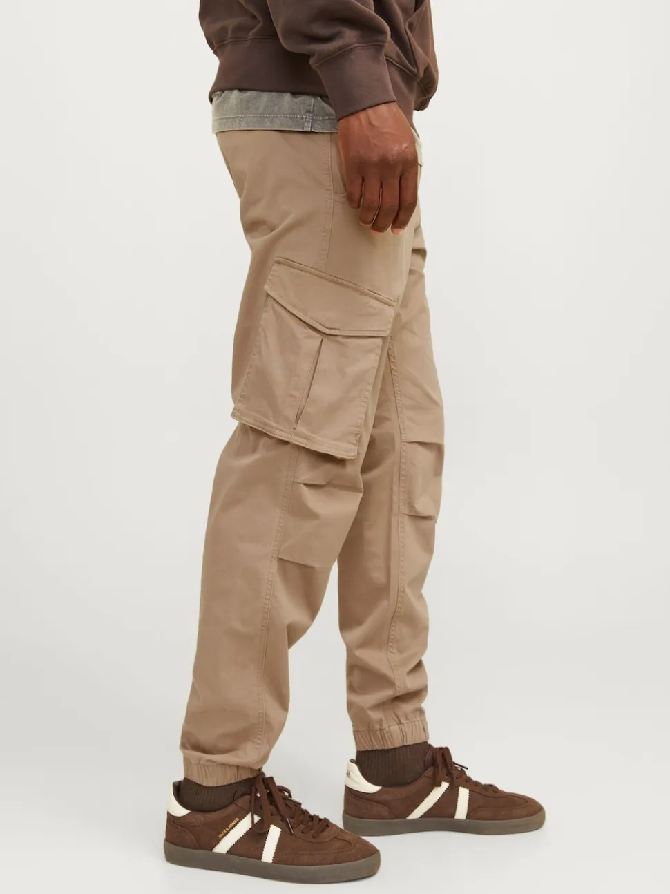 JACK & JONES Brown Relaxed Fit Cargo Trousers