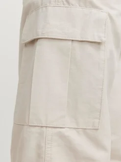 JACK & JONES Cream Loose Fit Cargo Trousers