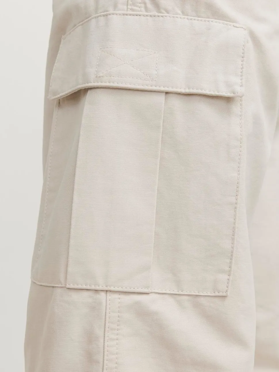 JACK & JONES Cream Loose Fit Cargo Trousers