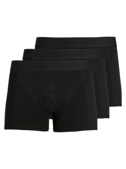JACK & JONES Dark Black Logo 100% Cotton Boxers 3 Pack