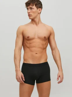 JACK & JONES Dark Black Logo 100% Cotton Boxers 3 Pack