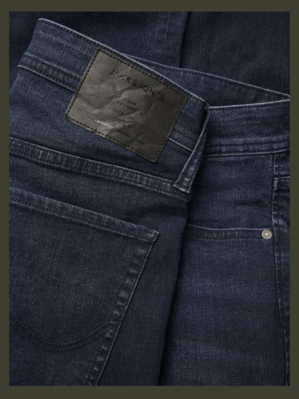 JACK & JONES Dark Blue Glenn Slim Fit Jeans