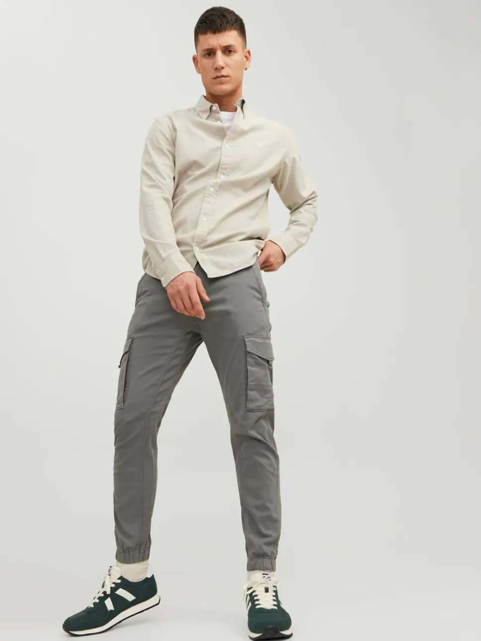 JACK & JONES Dark Grey Cargo Trouser