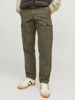 JACK & JONES Green Loose Fit Cargo Trousers
