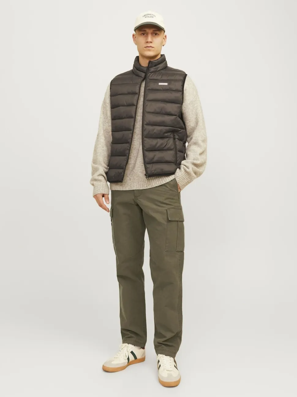 JACK & JONES Green Loose Fit Cargo Trousers