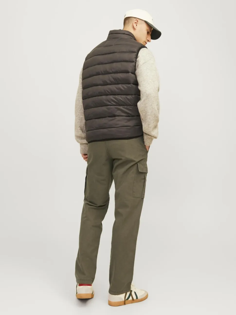 JACK & JONES Green Loose Fit Cargo Trousers