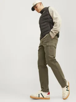 JACK & JONES Green Loose Fit Cargo Trousers