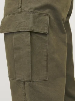 JACK & JONES Green Loose Fit Cargo Trousers