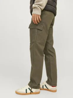 JACK & JONES Green Loose Fit Cargo Trousers