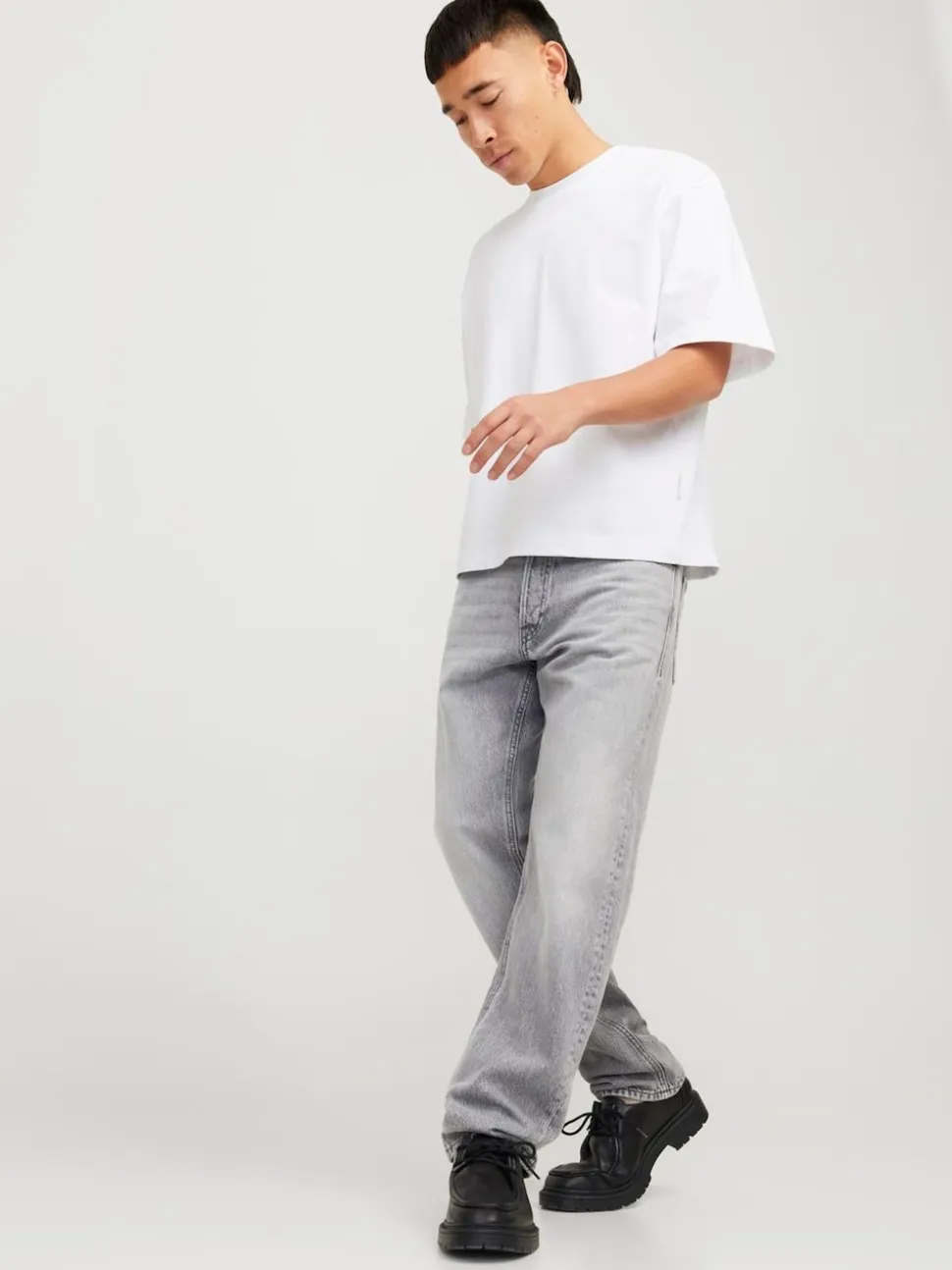 JACK & JONES Grey Chris Relaxed Fit Jeans