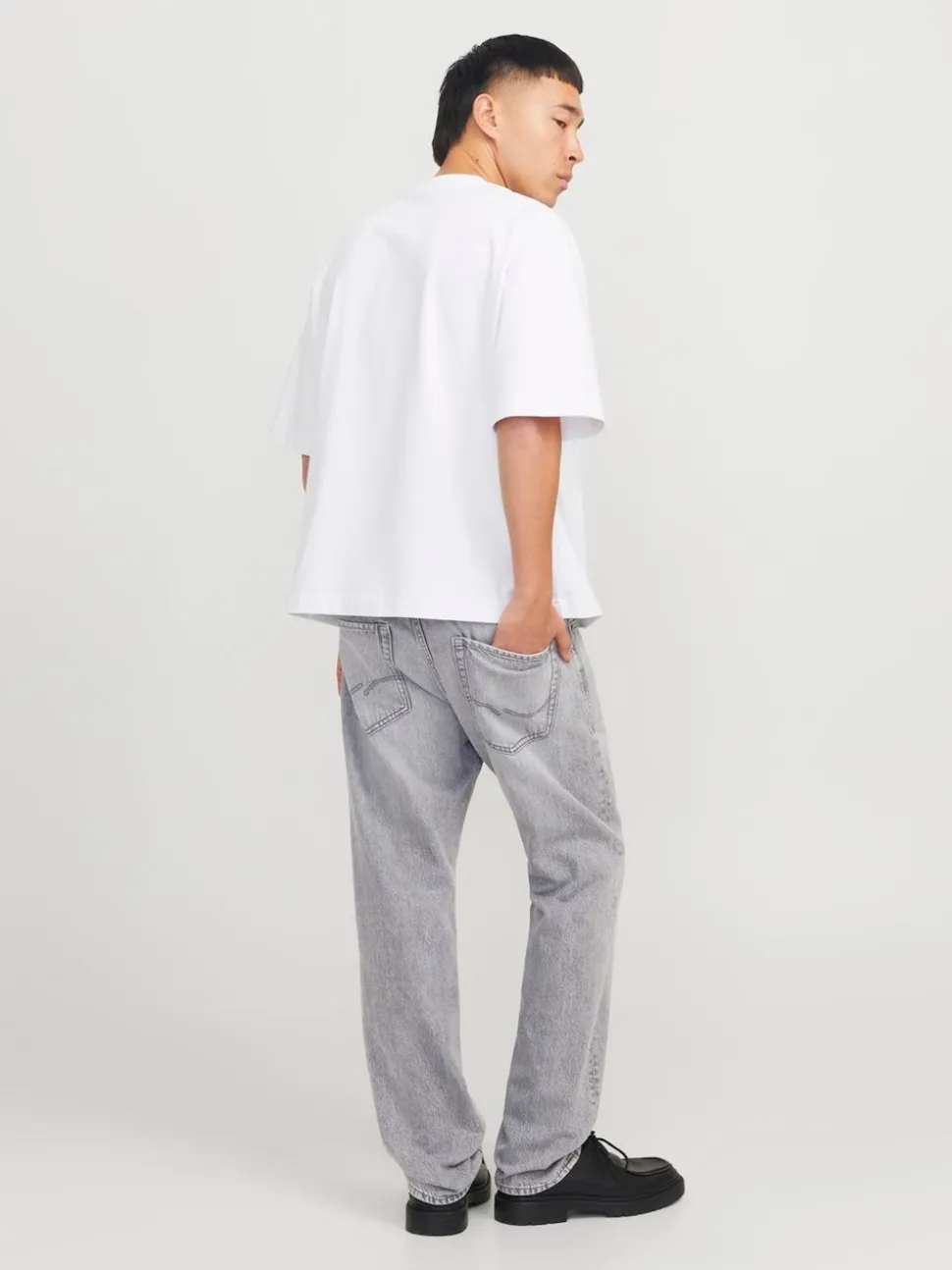 JACK & JONES Grey Chris Relaxed Fit Jeans