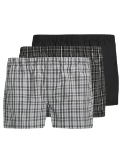 JACK & JONES Grey Cotton Boxers 3 Pack