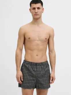 JACK & JONES Grey Cotton Boxers 3 Pack