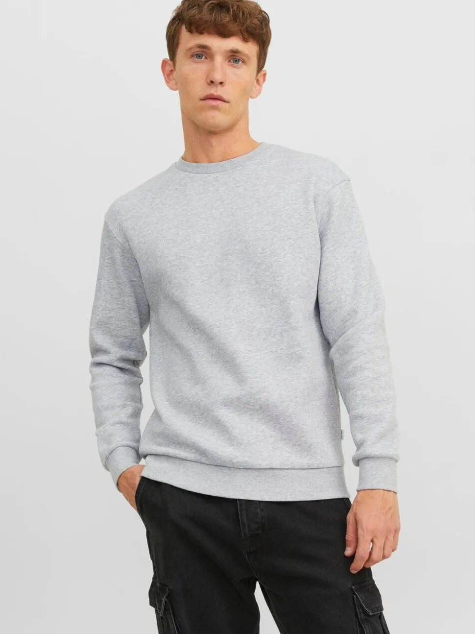JACK & JONES Grey Crew Neck Sweatshirt
